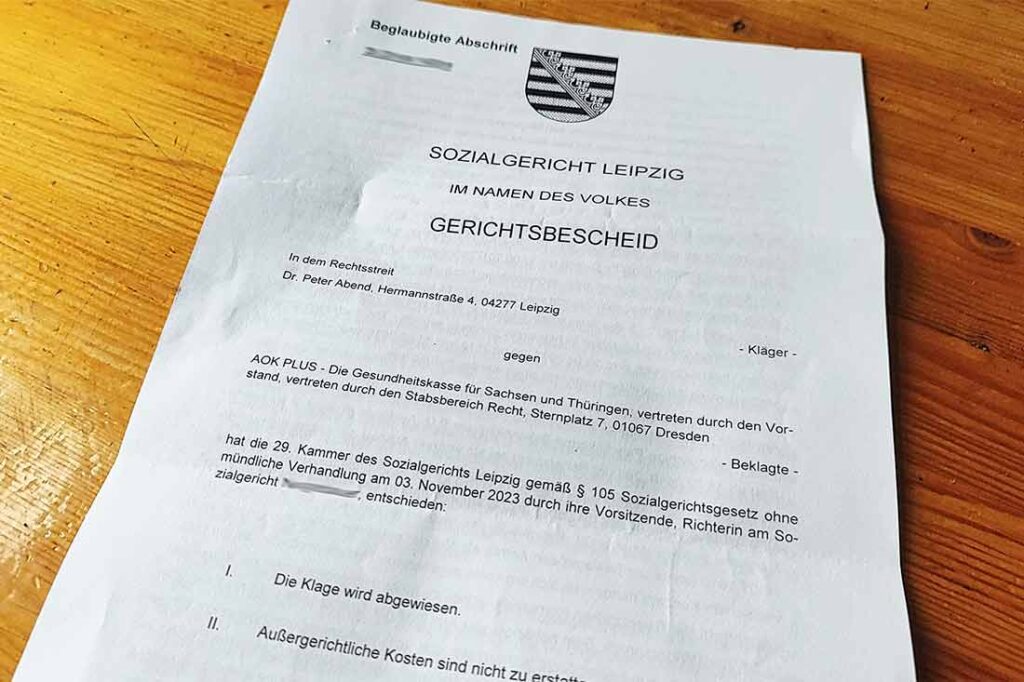 2023 11 22 Klage abgewiesen